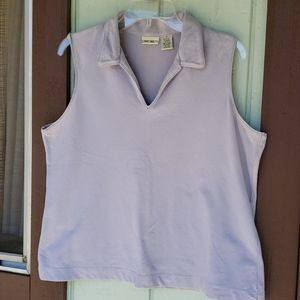 Collared sleeveless shirt